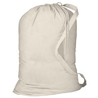 Heavy weight Canvas Cotton Laundry Bag with draw cord and  shoulder strap