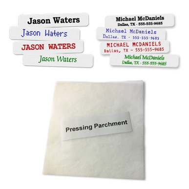 Two Printed Iron-on Label Combination