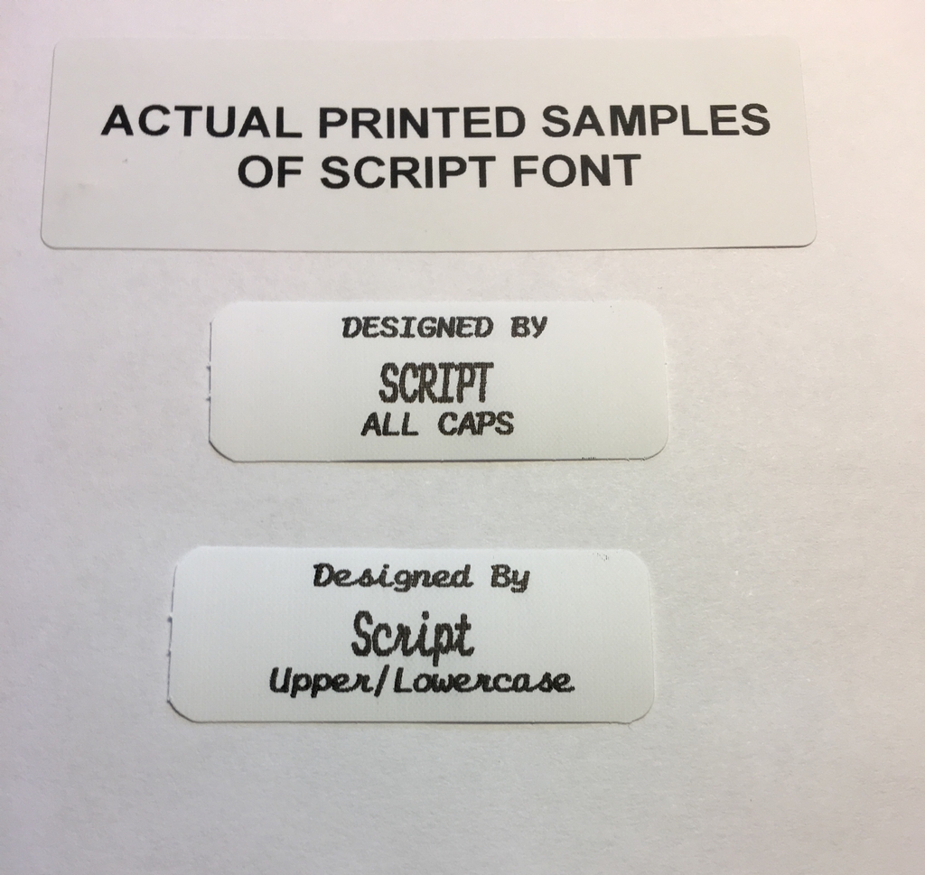 Three Line Iron-on Labels w/Large Middle Font - Iron-on MD Labels