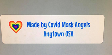COVID Mask Angels label